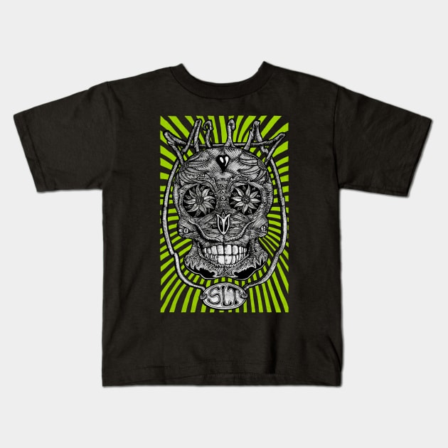 Mexican skull, day of the dead cinco de mayo Mexico Sugar Kids T-Shirt by miskel